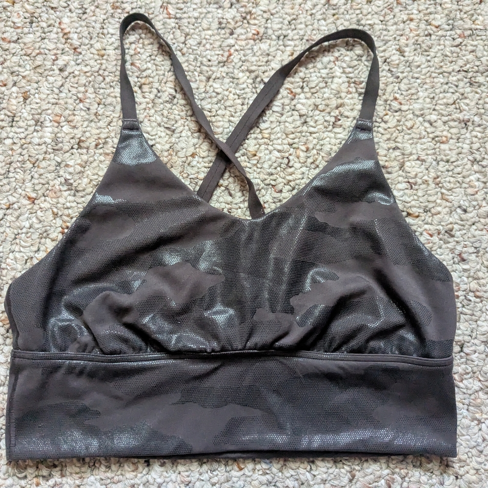 Aerie Charcoal Camo Sports Bra